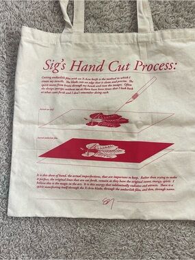 Sig Zane Natural Canvas Tote with Red Graphic